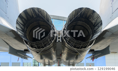 F100 engine nozzle of the Japan Air Self-Defense Force F-15J Eagle F100 engine nozzle of the Japan Air Self-Defense Force F-15J Eagle 129199046