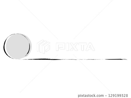 單色手繪圓形航向線 129199328