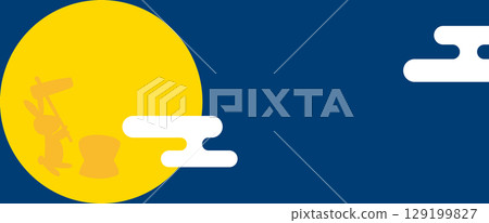 中秋節賞月橫幅模板 129199827