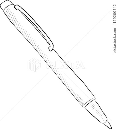Pen Drawing Element Vector Back to School Illustration Isolated 129200542