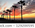 Sunset on a coast 129200595