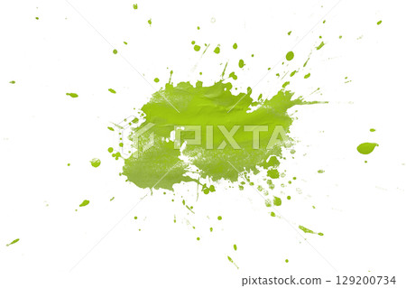 Green splash watercolor brush isolated on transparent background Green splash watercolor brush isolated on transparent background 129200734