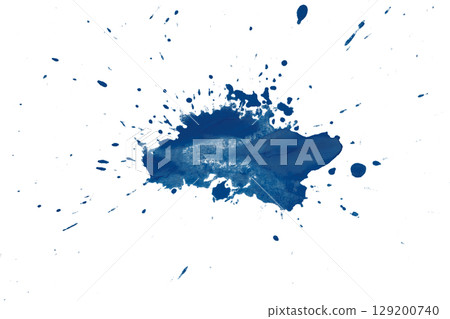 Blue splash watercolor brush isolated on transparent background Blue splash watercolor brush isolated on transparent background 129200740