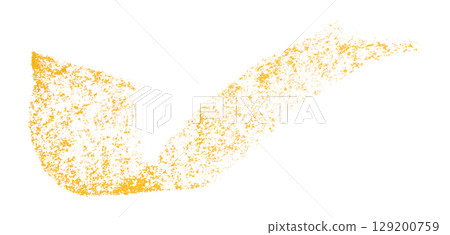 Yellow crayon brush stroke isolated on transparent background Yellow crayon brush stroke isolated on transparent background 129200759