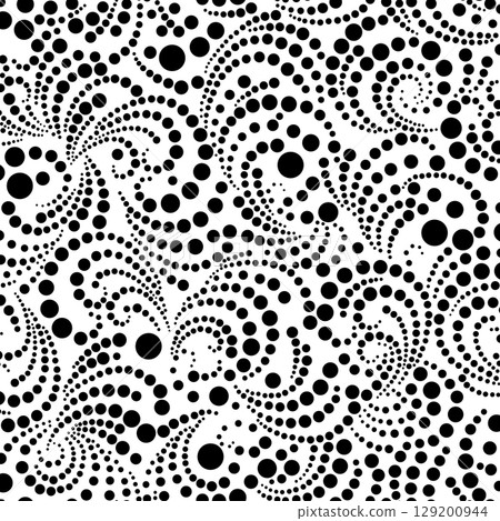 Abstract polka dot pattern perfect for textiles 129200944