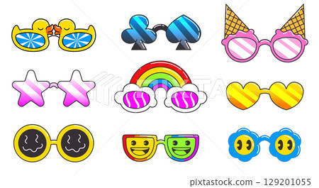 Groovy disco glasses collection 129201055