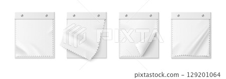 White fabric swatch mockup set White fabric swatch mockup set 129201064