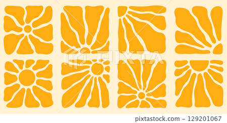 Boho groovy sun patterns Boho groovy sun patterns 129201067
