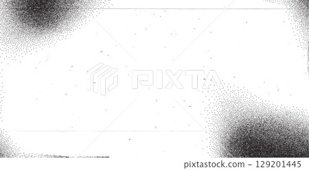 Film black old texture with grainy noise. Distressed retro photo effect. Old movie filter overlay. Grunge gritty texture with dust, scratches and subtle spots. Vector transparent retro decoration 129201445