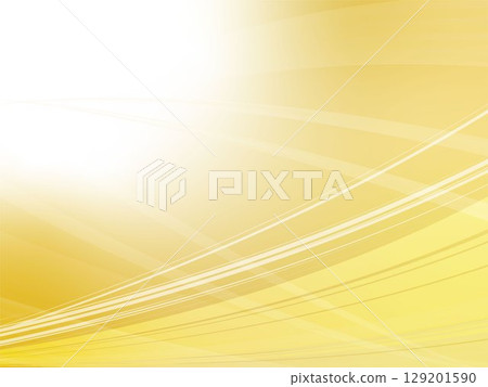 具有美麗清爽的淡黃色曲線的抽象的背景材料 129201590