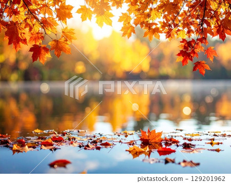 秋色靜謐的湖畔 秋色靜謐的湖畔 129201962