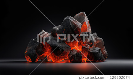 Glowing Rocks Generative AI's Brilliant Details 129202074