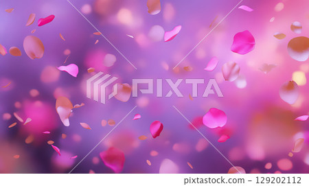 Colorful Petals in Abstract AI Background 129202112