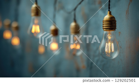 Soft-toned Glow Bulbs Elegant Generative AI Design 129202501