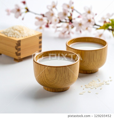 wooden bowls for tea or tea ceremony 129203452