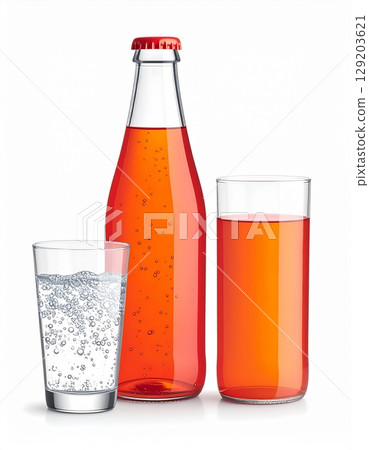 bottle of cold juice bottle of cold juice 129203621