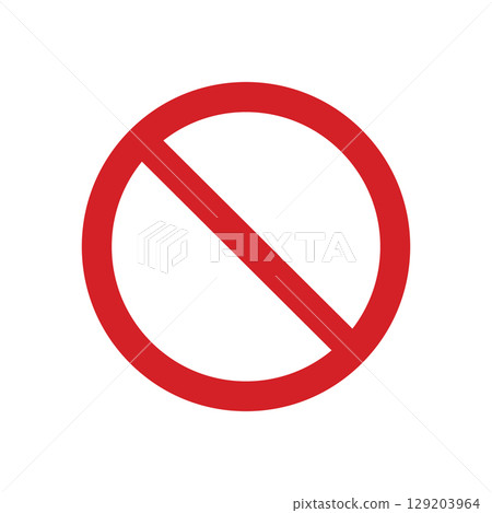 Red stop sign icon vector illustration. 129203964