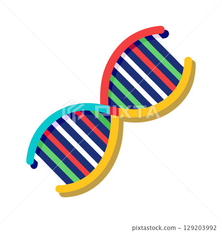 DNA icon. Life gene model bio 129203992