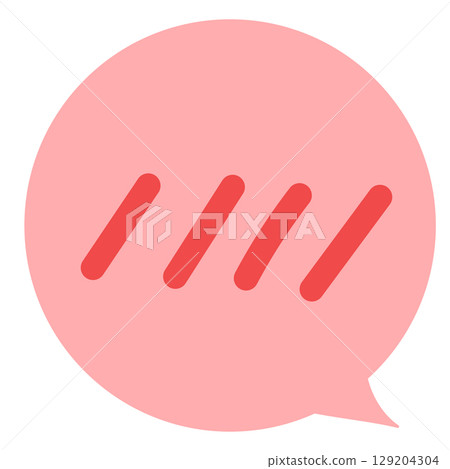 Emotional expression speech bubble, embarrassed, no main lines, color, vector illustration Emotional expression speech bubble, embarrassed, no main lines, color, vector illustration 129204304