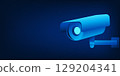 AI power surveillance camera technology with a facial recognition system. Smart CCTV using artificial intelligence to identify individuals for public safety and security." 129204341