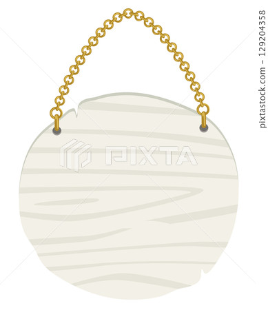 Simple wooden hanging sign vector material | Store and guide illustration | Birch style Simple wooden hanging sign vector material | Store and guide illustration | Birch style 129204358