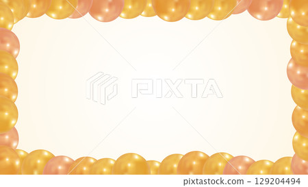 Birthday party background with framer of colorful party balloons. 129204494