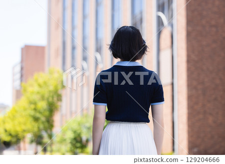 A back view of the school building A back view of the school building 129204666