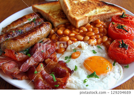 A hearty English breakfast 129204689