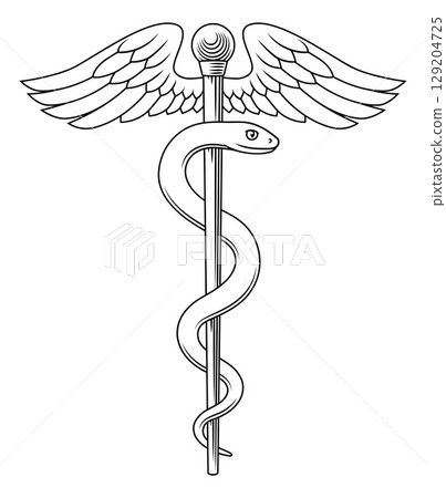 Rod Of Asclepius Doctor Caduceus Medical Symbol Rod Of Asclepius Doctor Caduceus Medical Symbol 129204725