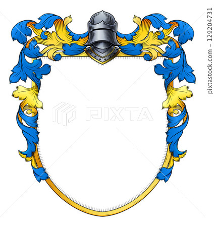 Coat of Arms Crest Family Heraldry Knight Shield 129204731