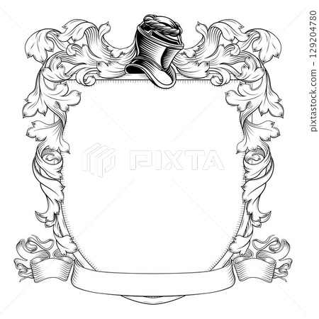 Coat of Arms Crest Family Heraldic Knight Shield Coat of Arms Crest Family Heraldic Knight Shield 129204780