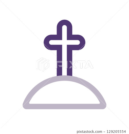Cross icon illustration Cross icon illustration 129205554