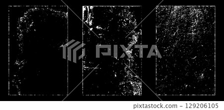 Black and white grunge. Distress overlay texture. Abstract surface dust and rough dirty wall background concept. Distress illustration simply place over object to create grunge effect. Vector EPS10. 129206105
