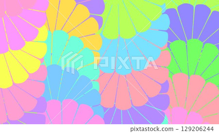 彩色圓形花狀圖案幾何圖案圖形背景素材 彩色圓形花狀圖案幾何圖案圖形背景素材 129206244