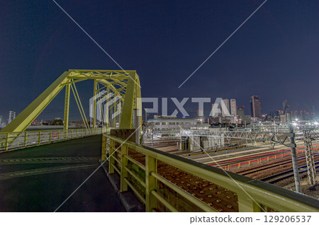Mukainobashi Bridge night view Mukainobashi Bridge night view 129206537