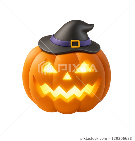 萬聖節南瓜插圖逼真 129206688