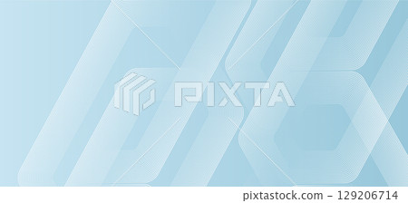 Modern medical or health care scientific abstract background with hexagons. Geometric stripe line art design for poster, brochure, cover, banner, header, website, presentation template 129206714