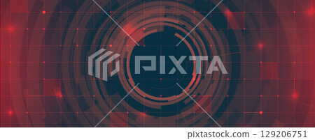 Digital abstract futuristic technology and science display background 129206751