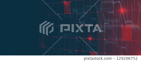 Digital abstract futuristic technology and science display background 129206752