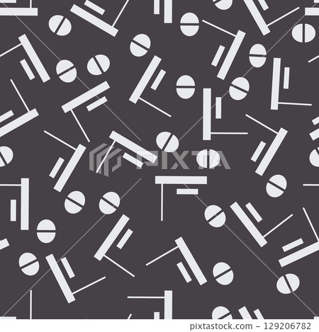 Textile motif seamless pattern. Abstract line shape geometric motif basic pattern continuous background. Man shirt all over print block. Textile motif seamless pattern. Abstract line shape geometric motif basic pattern continuous background. Man shirt all over print block. 129206782
