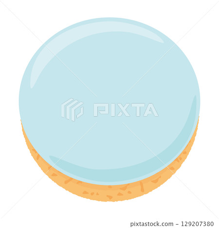 Vector illustration of round icing cookies 129207380