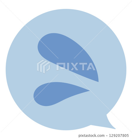 Emotional expression speech bubble sweat rush no main line color vector illustration Emotional expression speech bubble sweat rush no main line color vector illustration 129207805