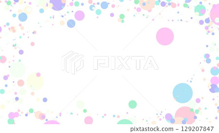彩色圓點五彩紙屑粒子框架背景材料 129207847