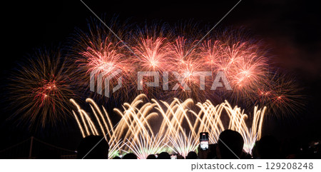 煙火 韓國 釜山 活動 夜景 夜晚 Fireworks Busan korea 花火大会 韓国 129208248