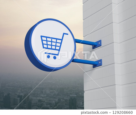 Business shopping online concept, 3D rendering Business shopping online concept, 3D rendering 129208660
