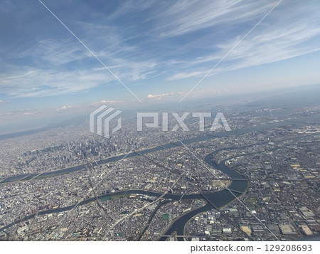 Osaka, the water city, seen from above 129208693