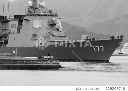 The appearance of the destroyer Atago (monochrome) The appearance of the destroyer Atago (monochrome) 129208740