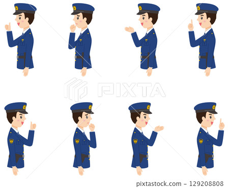 Police officer upper body sideways part 1 Police officer upper body sideways part 1 129208808
