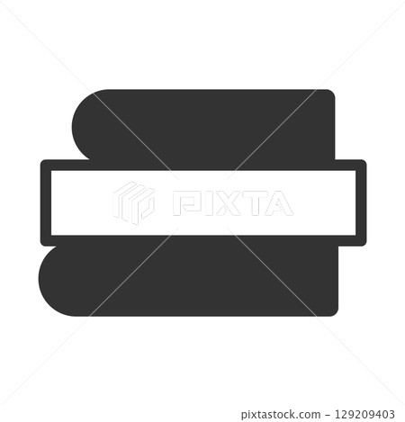 Stacked books flat design illustration 129209403
