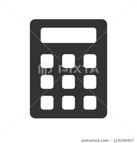 Calculator simple icon (accounting, bookkeeping, estimate) 129209407